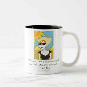 Anaïs Nin Travel Zitat Zweifarbige Tasse