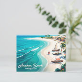 Anakao Strand Madagaskar Postkarte (Stehend Vorderseite)