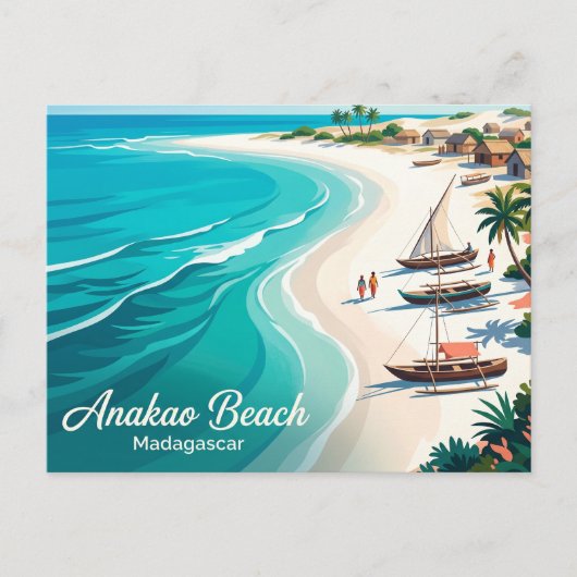 Anakao Strand Madagaskar Postkarte (Vorderseite)