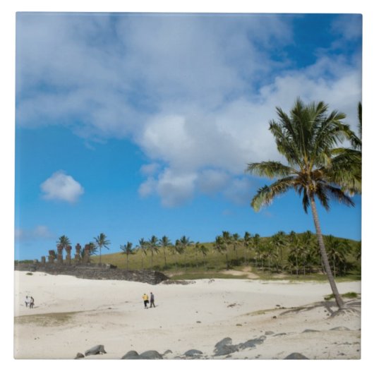 Anakena, Rapa Nui, Osterinsel, Chile Fliese (Vorderseite)