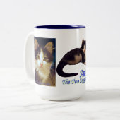 Anakin zwei mit Beinen versehene Katze, niedliche Zweifarbige Tasse (Vorderseite Links)