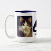 Anakin zwei mit Beinen versehene Katze, niedliche Zweifarbige Tasse (Links)