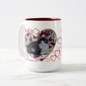 Anakin zwei mit Beinen versehene Katze, Zweifarbige Tasse (Vorderseite Links)