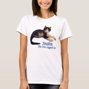Anakin zwei mit Beinen versehenes Katzen-Logo, T-Shirt