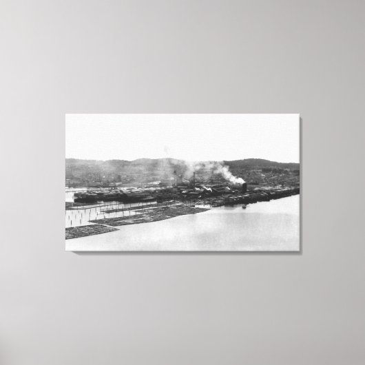 Anakortes, WA View Morrison Mill Fotograf Leinwanddruck (Vorderseite)