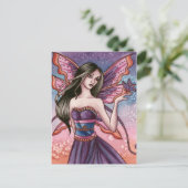 Analiese - Butterfly Fairy Postcard Postkarte (Stehend Vorderseite)
