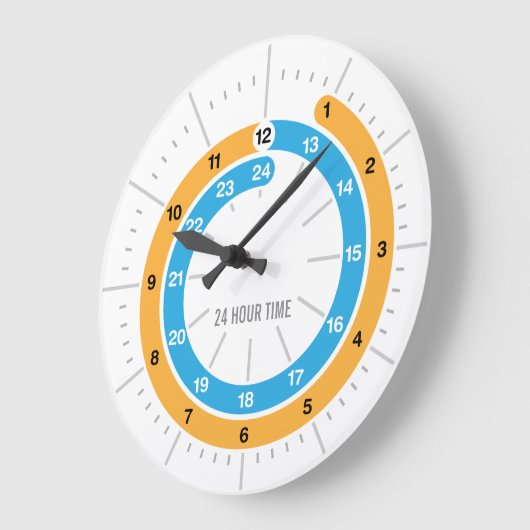 Analog 24 Stunden Wall-Uhr Große Wanduhr (Winkel)