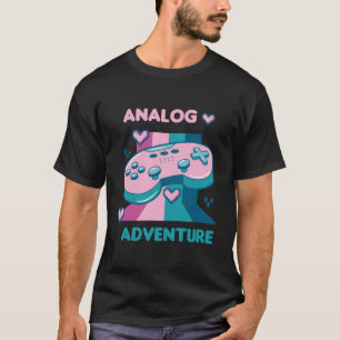 Analog Adventure Retro Funny Gamer Designs vorhand T-Shirt