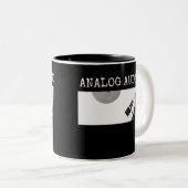 Analog Audio Audiophile Vinyl Platten Zweifarbige Tasse (VorderseiteRechts)