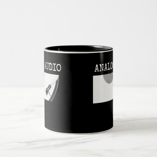 Analog Audio Audiophile Vinyl Platten Zweifarbige Tasse (Mittel)