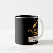 Analog Audio Audiophiles anschließen Zweifarbige Tasse (VorderseiteRechts)