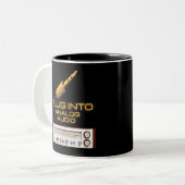 Analog Audio Audiophiles anschließen Zweifarbige Tasse (Vorderseite Links)