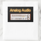 Analog Audio Old HI FI Rechteckiger Aufkleber (Tasche)