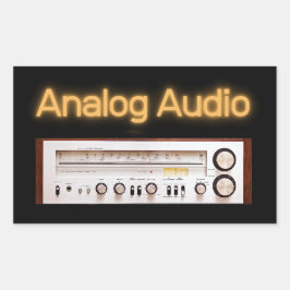 Analog Audio Old HI FI Rechteckiger Aufkleber