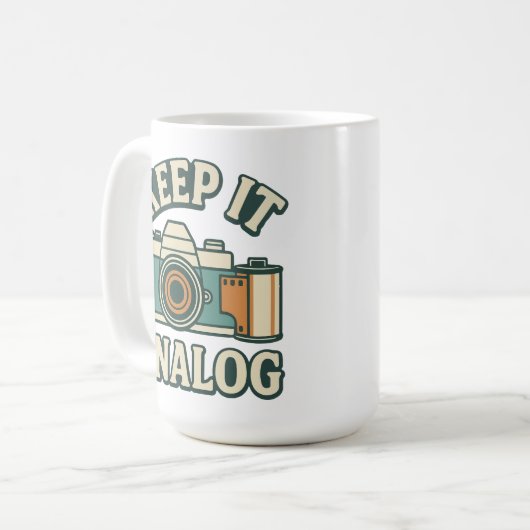 Analog behalten kaffeetasse (Vorderseite Links)