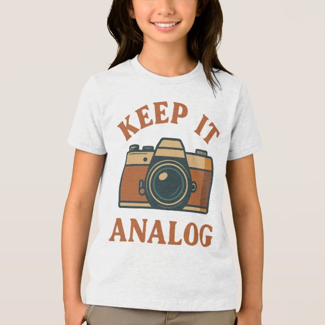 Analog behalten Tri-Blend shirt (Vorderseite)