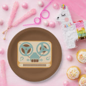 Analog-Design für Bandrekorder-Rollen Pappteller (Party)