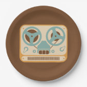 Analog-Design für Bandrekorder-Rollen Pappteller (Vorderseite)