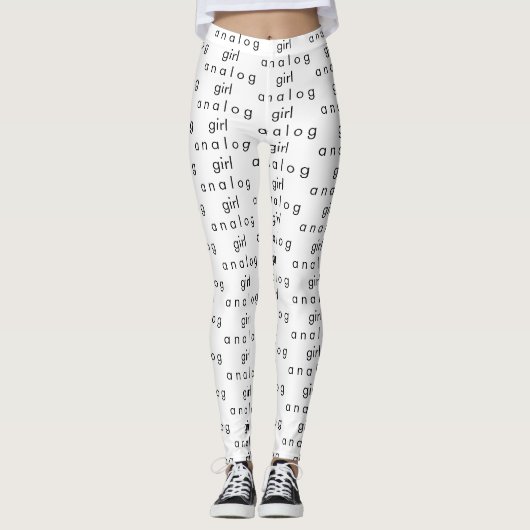 Analog Girl White Leggings (Vorderseite)
