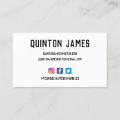 Analog-Kamera-Fotografie-Visitenkarte Visitenkarte (Rückseite)