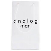 Analog Man White Kleine Geschenktüte (Vorderseite)