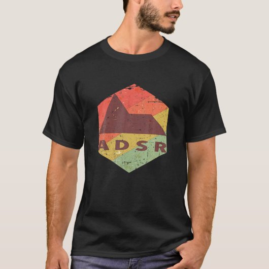Analog Modular Synthesizer ADSR T-Shirt (Vorderseite)