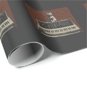 Analog Modular Synthesizer Cat Music Producer Geschenkpapier (Rolleneckpunkt)