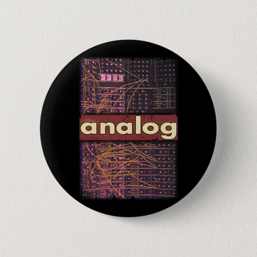 Analog Modular Synthesizer Retro Synth Producer Button (Vorderseite)