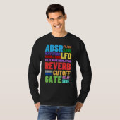 Analog Modular Synthesizer Words Techno Rave Syn T-Shirt (Vorne ganz)
