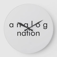 Analog Nation Audio Graue Quarz-Wanduhr