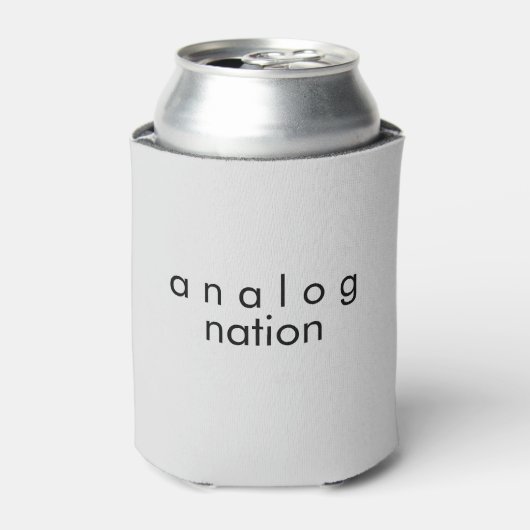 Analog Nation Light Gray schaum kann kühler Dosenkühler (Kanne Vorderseite)