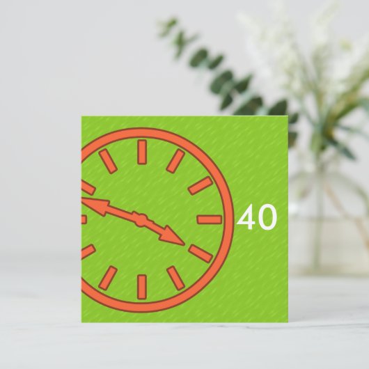 Analog-Uhr-Gesichtserkennung für Mix- und Match-Au Save The Date (Stehend Vorderseite)