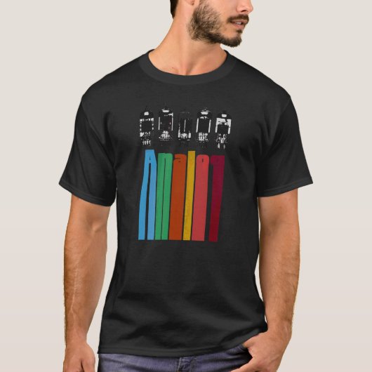 Analog Vakuum Tubes Audio Valve Amps Retro Aesthet T-Shirt (Vorderseite)