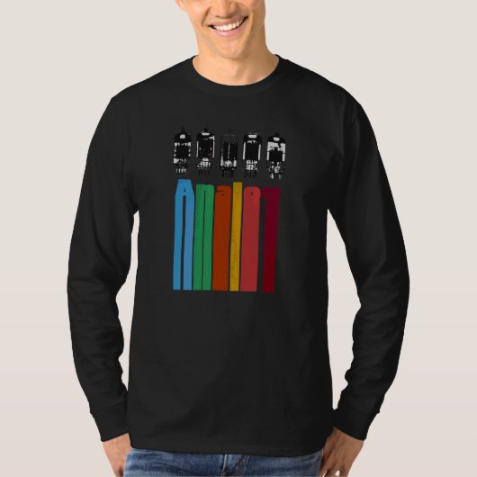 Analog Vakuum Tubes Audio Valve Amps Retro Aesthet T-Shirt (Vorderseite)