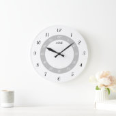 Analog zur einfachen Schwarz-Weiß-Lehrzeit Große Wanduhr (Zuhause)