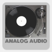 AnalogAudio Quadratischer Aufkleber (Vorderseite)
