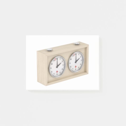 Analoge Schachuhr Post-it Klebezettel (Vorderseite)