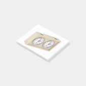 Analoge Schachuhr Post-it Klebezettel (angewinkelt)