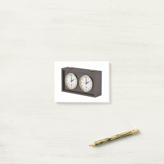 Analoge Schachuhr Post-it Klebezettel (Auf Schreibtisch)