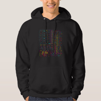 Analoge Synthesizer Electronic Musik modulare Lebe Hoodie