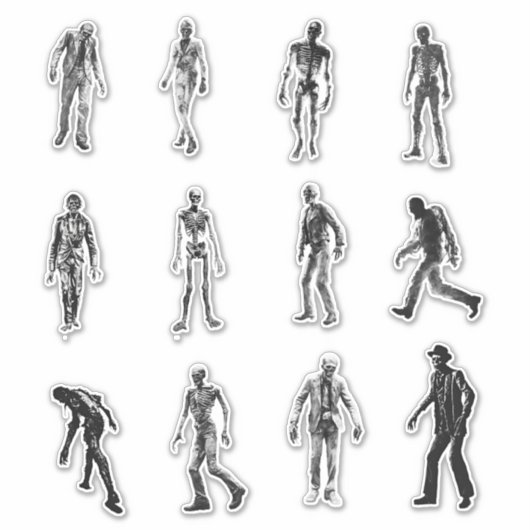 Analoger Horror Zombie Stickers Aufkleber (Vorderseite)