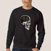 Analoger modularer Synthesizer-Schädel für Synth-N Sweatshirt (Vorderseite)