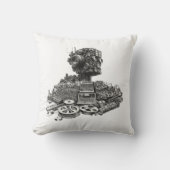 Analoger Roboterkopf: Modular Synth Design Kissen (Vorderseite)