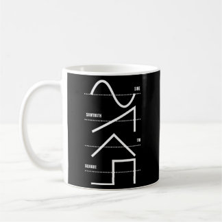 Analoger Synthesizer Techno-Wellenform-Synth-Nerd Kaffeetasse