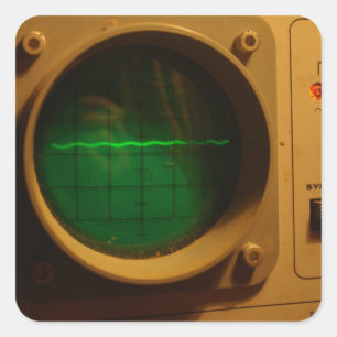 Analoges Oszilloskop 1964 Quadratischer Aufkleber