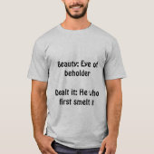 Analogie Furz Joke T - Shirt (Vorderseite)