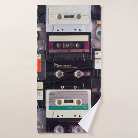 Analogische Audiokassette Badehandtuch (Badehandtuch)