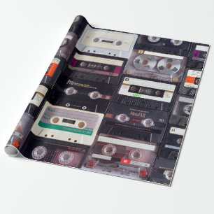 Analogische Audiokassette Geschenkpapier