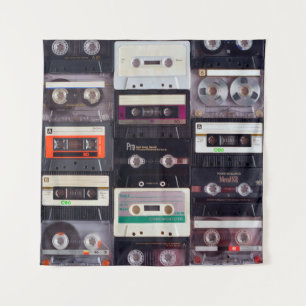 Analogische Audiokassette Wandteppich