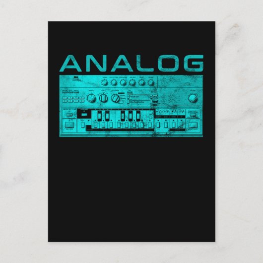 Analogsynthesizer-Tastatursynth Postkarte (Vorderseite)